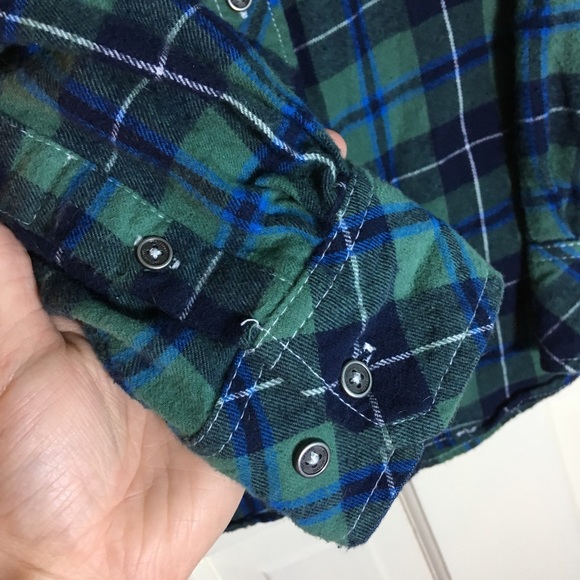Men’s Green Flannel Shirt Sz M - Picture 3 of 5